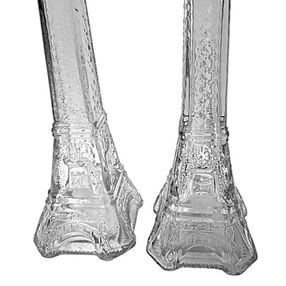 Two Eiffel Tower Decorative Glass Bottles,  Paris Decor, Bud Vase, Home Decor - Picture 4 of 10